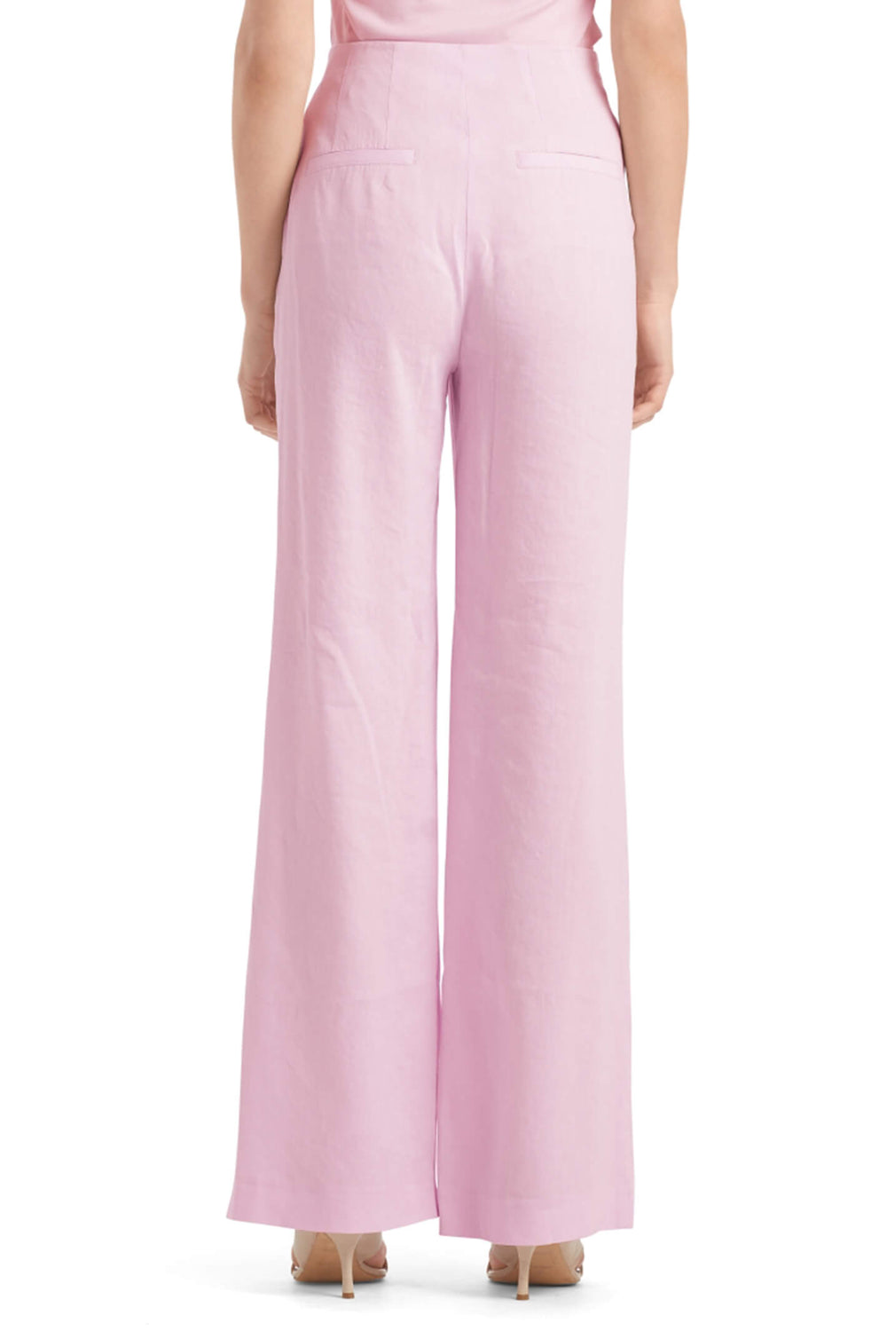 Marc Cain QC 81.42 W47 Pink Wide Leg Trousers - Olivia Grace Fashion