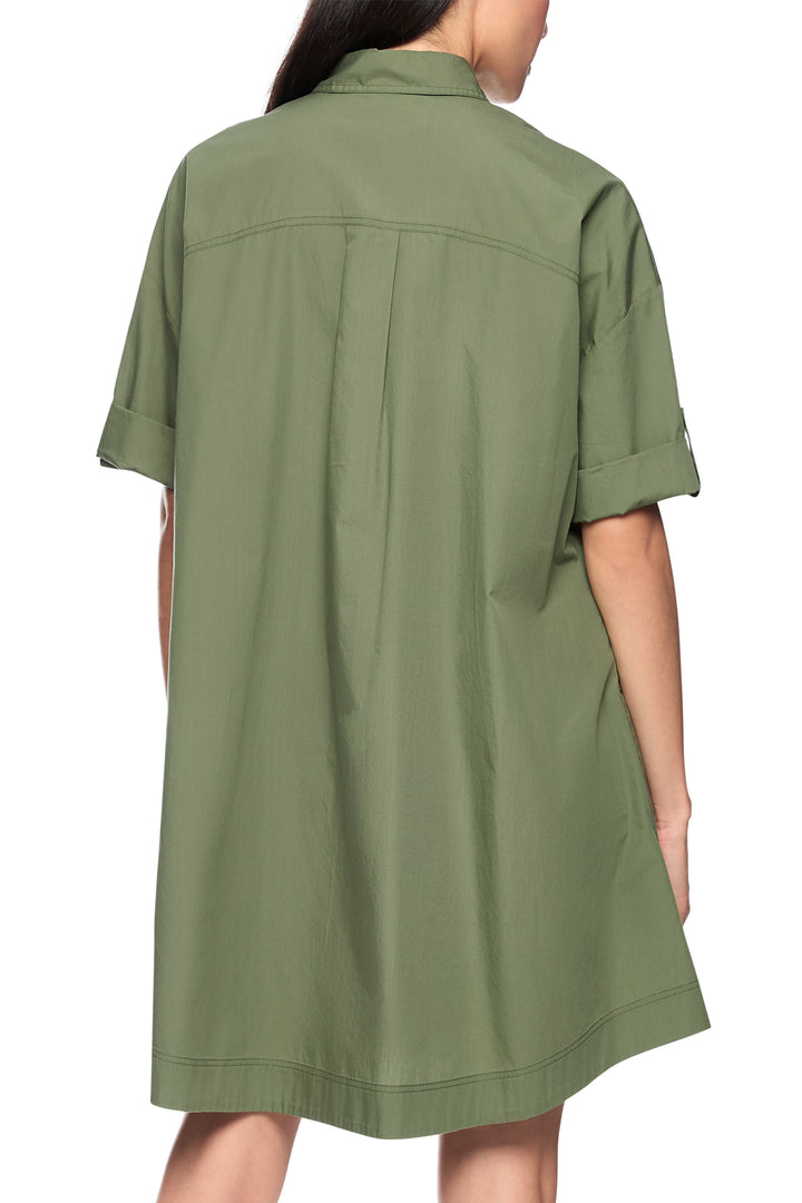 Marc Cain Sports AS 21.29 W80 574 Olivine Green Shirt Dress