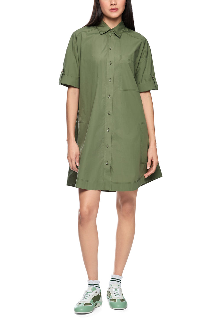 Marc Cain Sports AS 21.29 W80 574 Olivine Green Shirt Dress
