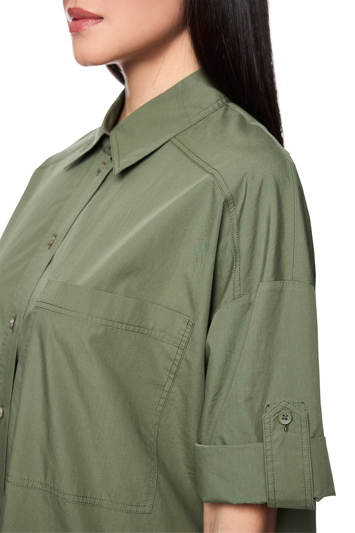 Marc Cain Sports AS 21.29 W80 574 Olivine Green Shirt Dress