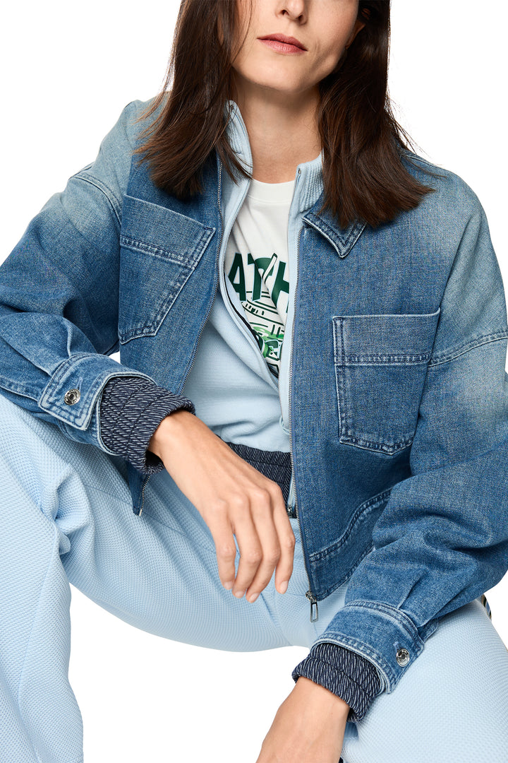 Marc Cain Sports AS 31.10 D06 353 Blue Denim Zip Front Jacket