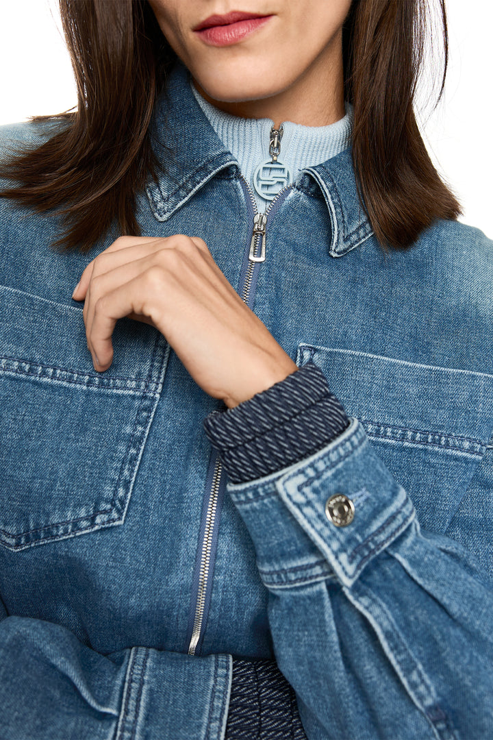 Marc Cain Sports AS 31.10 D06 353 Blue Denim Zip Front Jacket