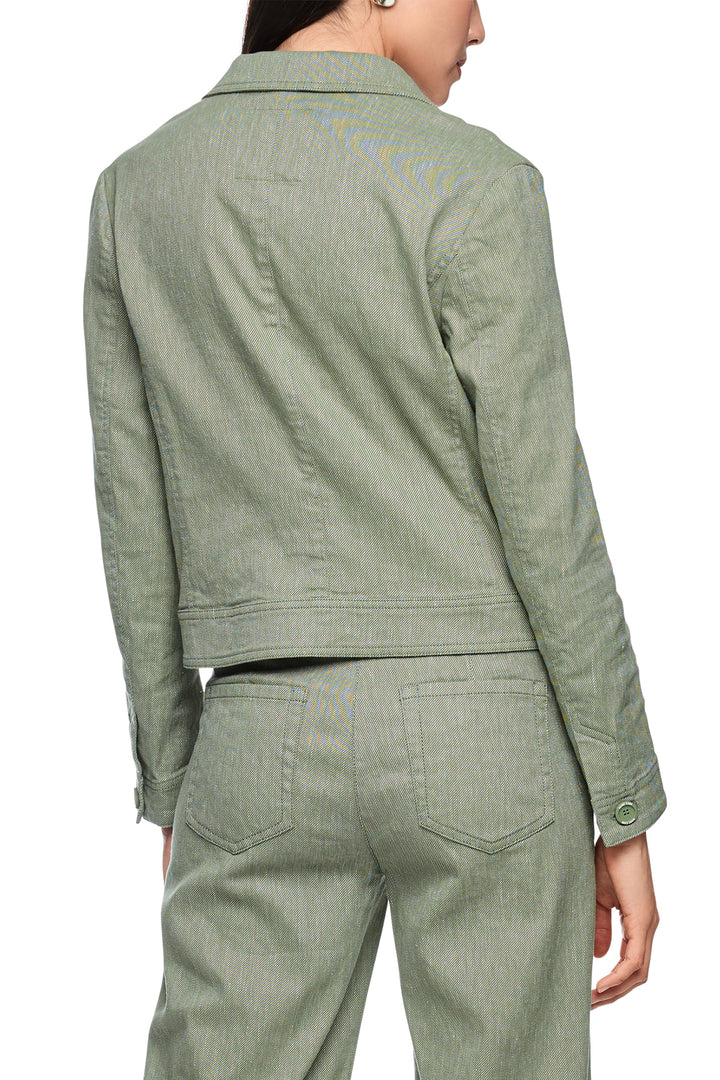 Marc Cain Sports AS 34.14 W30 574 Olivine Green Linen Blend Jacket