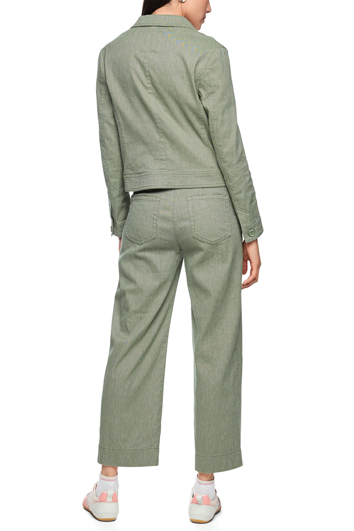 Marc Cain Sports AS 34.14 W30 574 Olivine Green Linen Blend Jacket