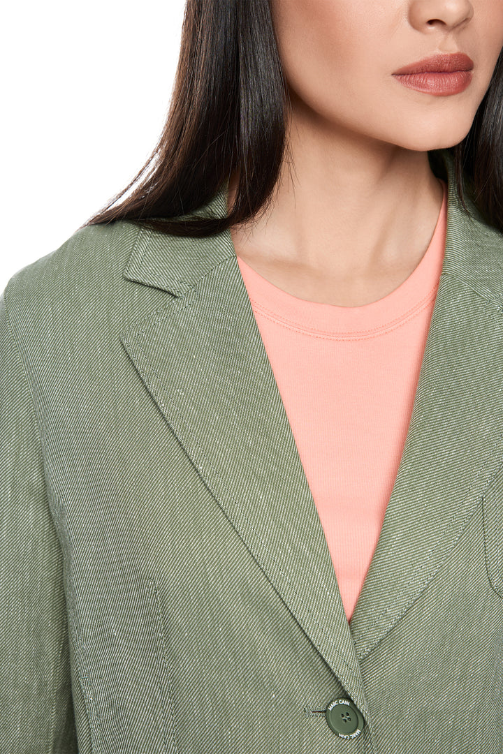 Marc Cain Sports AS 34.14 W30 574 Olivine Green Linen Blend Jacket