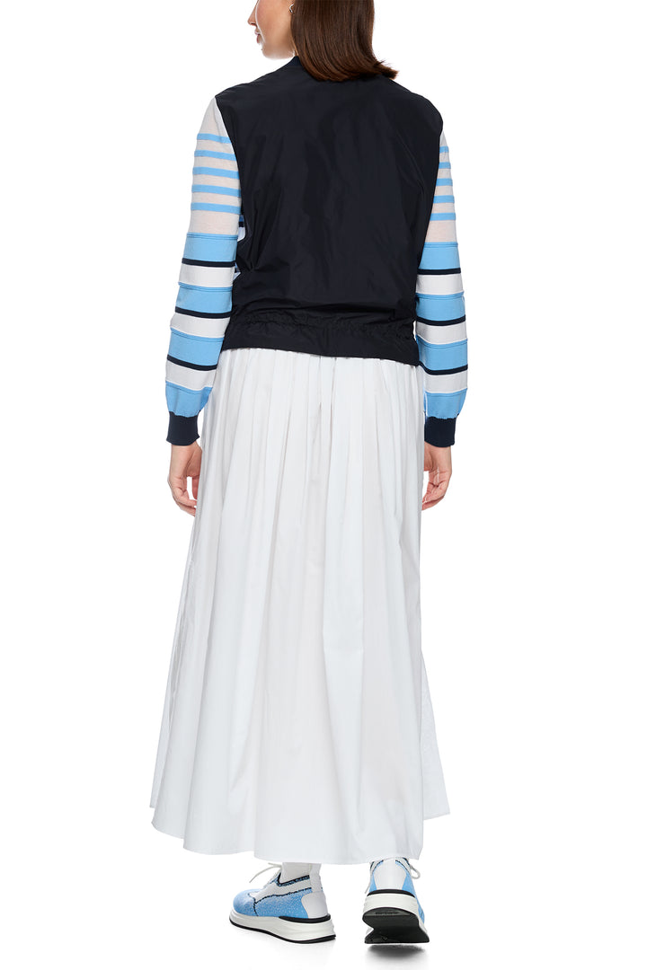 Marc Cain Sports AS 39.16 M26 362 Little Boy Blue Stripe Cardigan