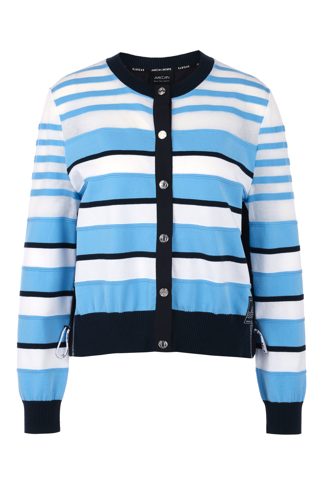 Marc Cain Sports AS 39.16 M26 362 Little Boy Blue Stripe Cardigan