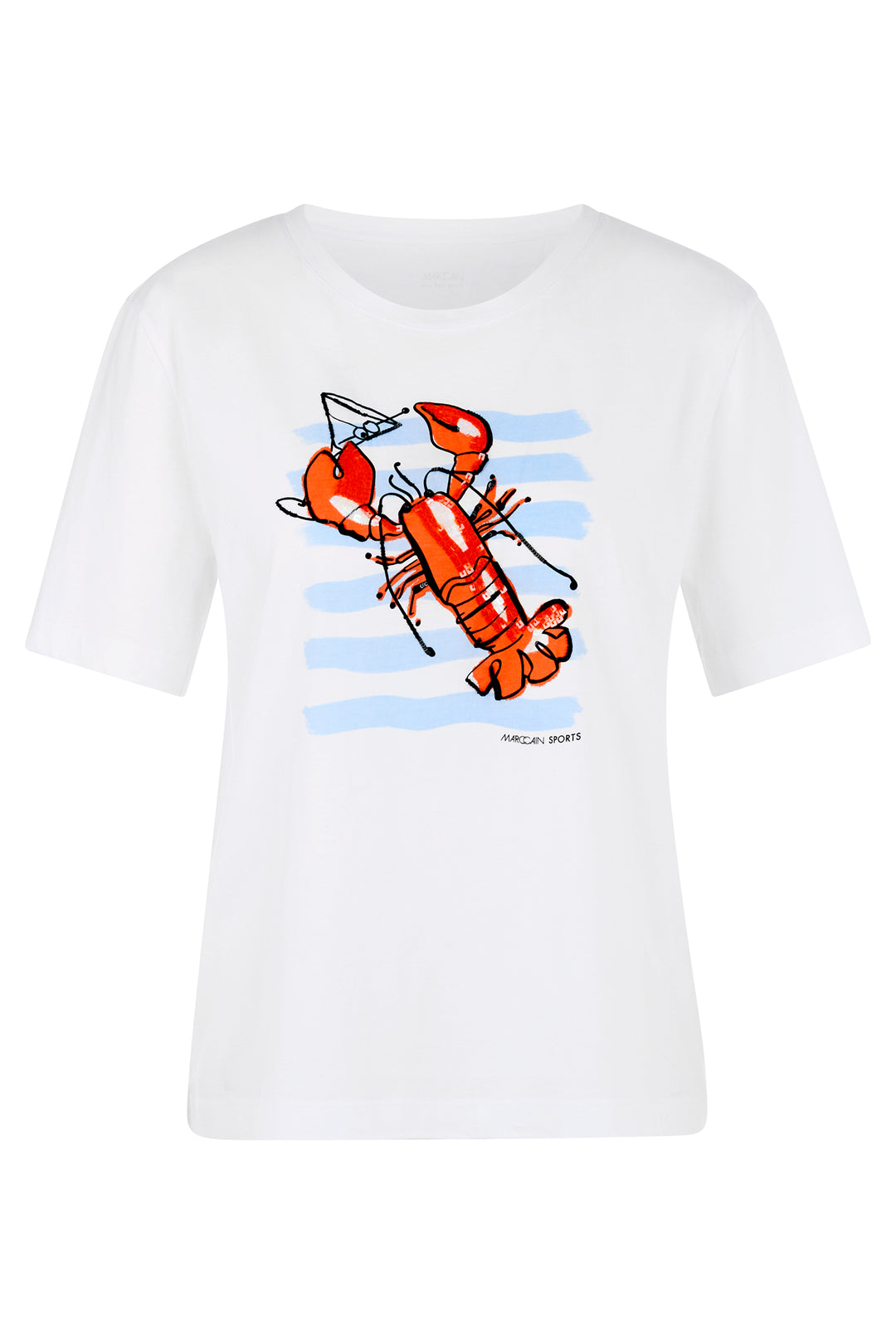 Marc Cain Sports AS 48.20 J70 100 White Lobster Motif T-Shirt
