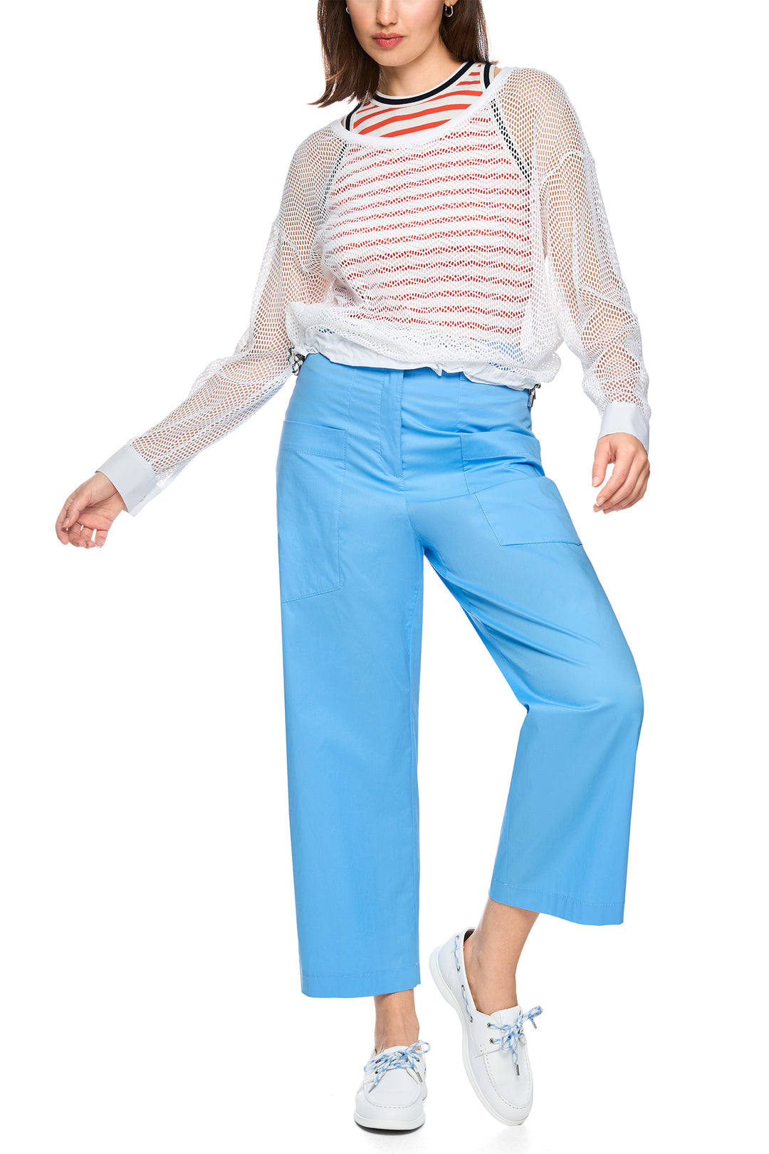 Marc Cain Sports AS 48.46 J65 100 White Mesh Top