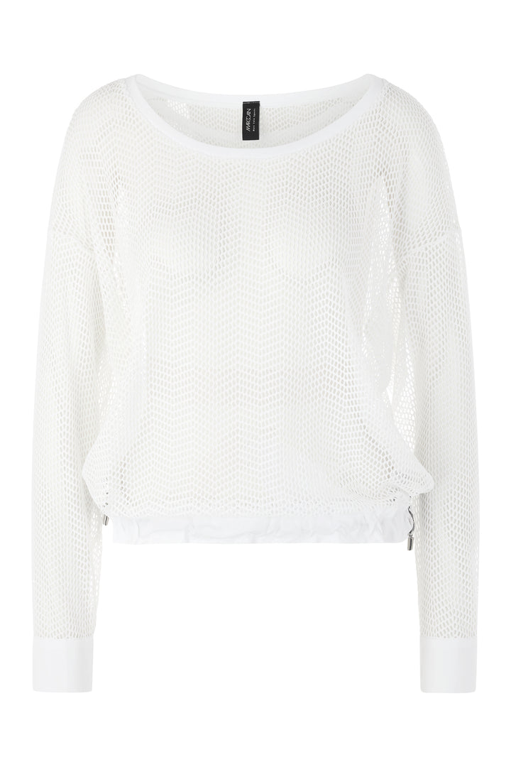 Marc Cain Sports AS 48.46 J65 100 White Mesh Top
