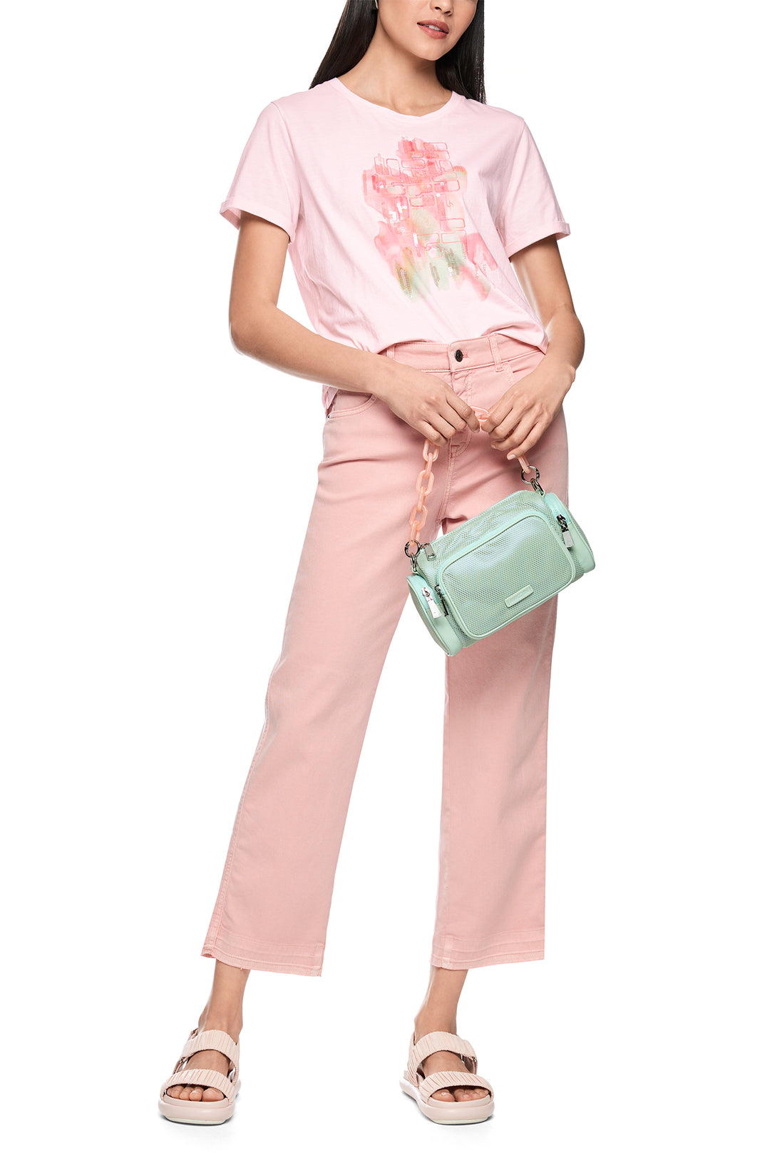 Marc Cain Sports AS 48.56 202 Rosewater Pink Appliqué T-Shirt