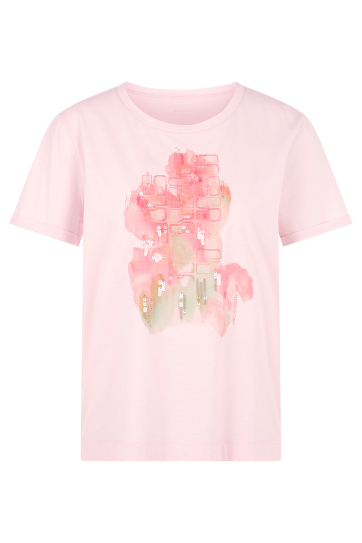 Marc Cain Sports AS 48.56 202 Rosewater Pink Appliqué T-Shirt