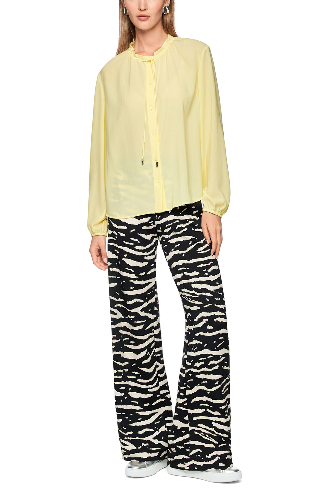 Marc Cain Sports AS 51.05 W70 407 Flan Yellow Drawstring Neck Blouse