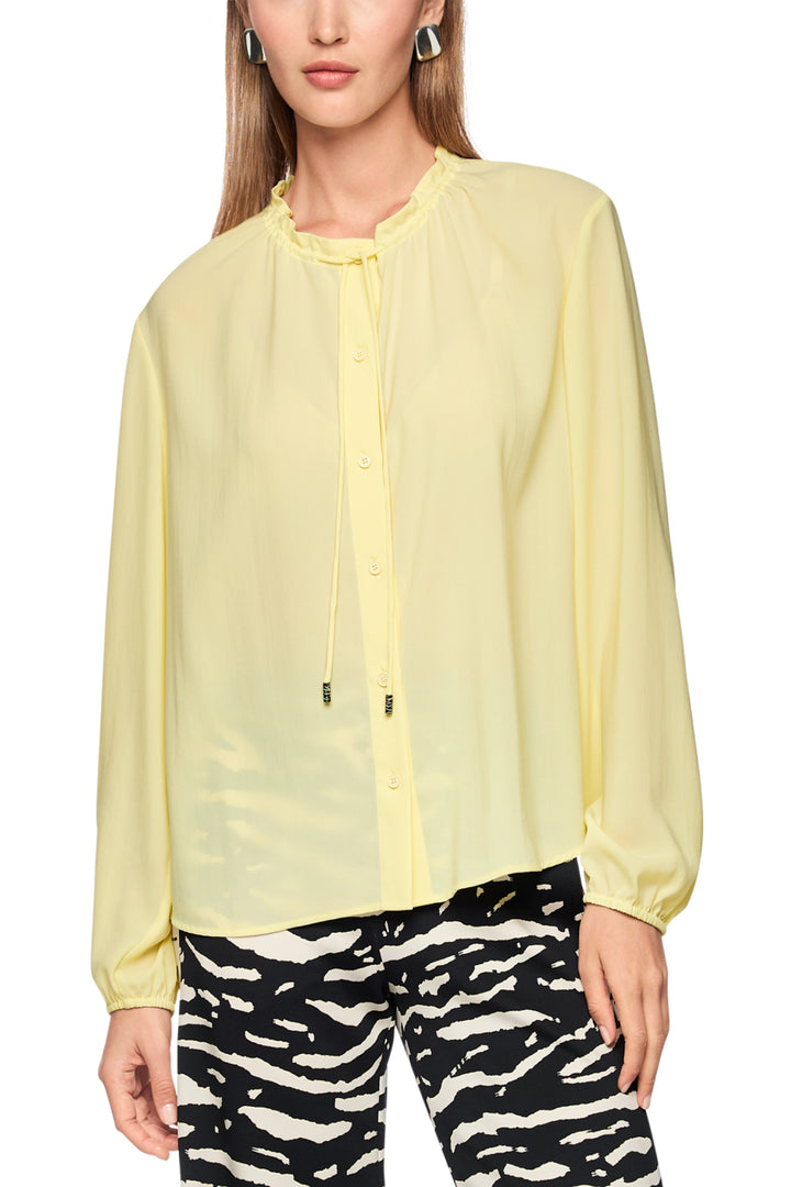 Marc Cain Sports AS 51.05 W70 407 Flan Yellow Drawstring Neck Blouse