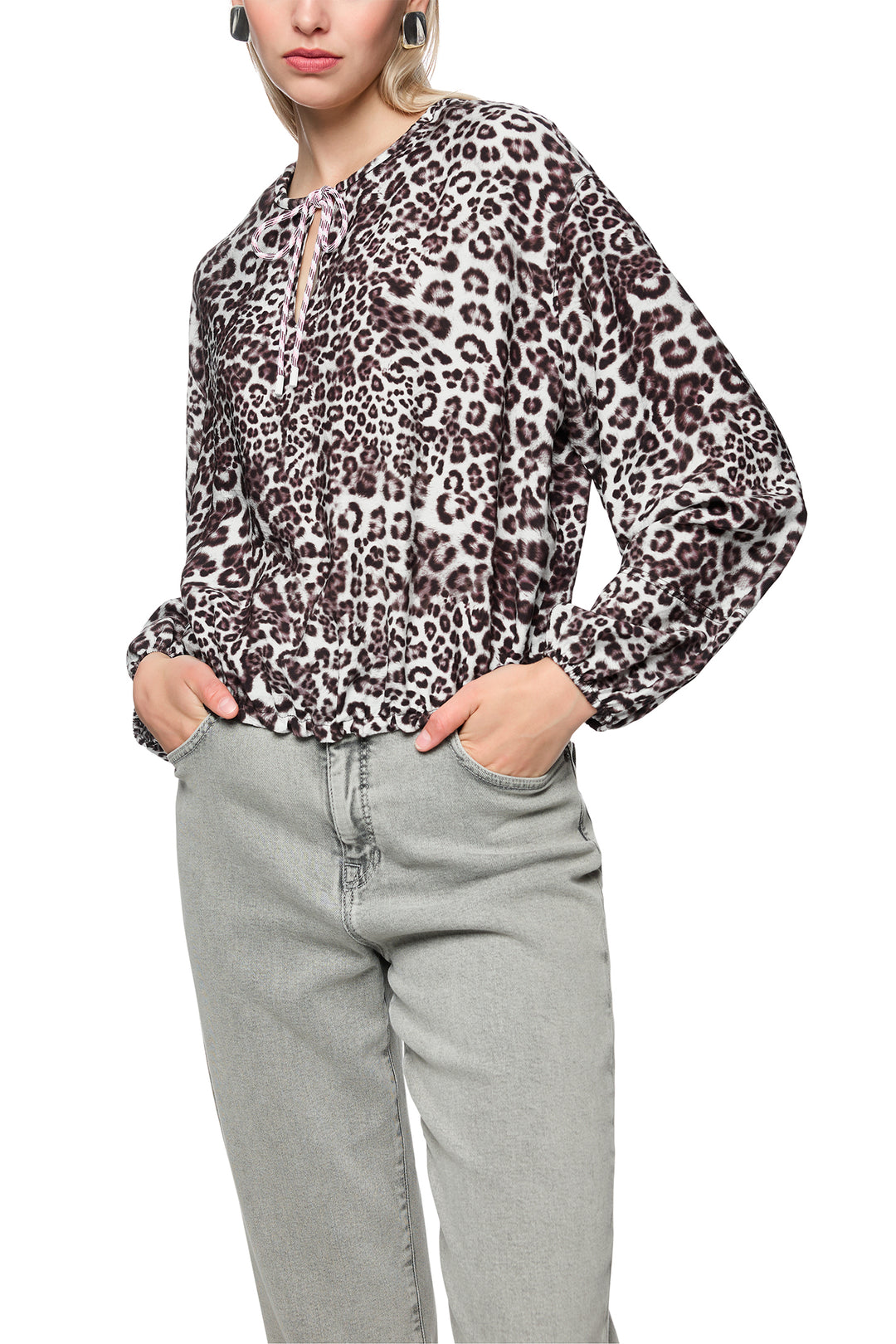 Marc Cain Sports AS 51.07 W12 293 Brown Leopard Print Blouse
