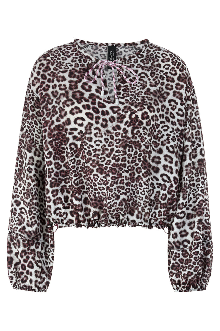 Marc Cain Sports AS 51.07 W12 293 Brown Leopard Print Blouse