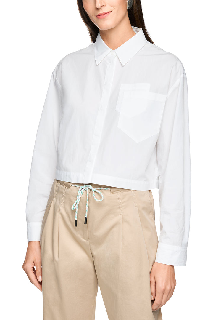 Marc Cain Sports AS 51.13 W80 100 White Crop Blouse