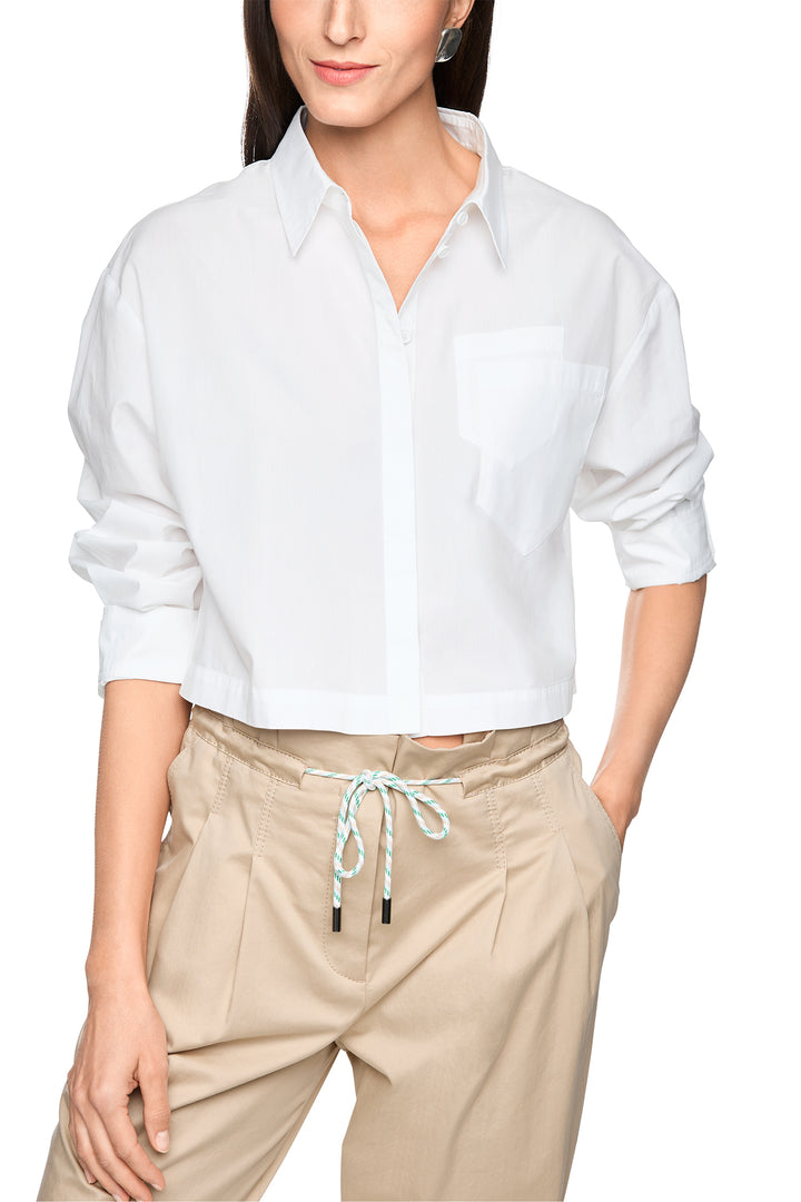 Marc Cain Sports AS 51.13 W80 100 White Crop Blouse