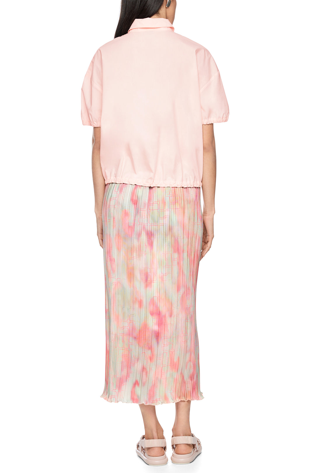 Marc Cain Sports AS 51.21 W80 Rosewater Pink Drawstring Waist Blouse