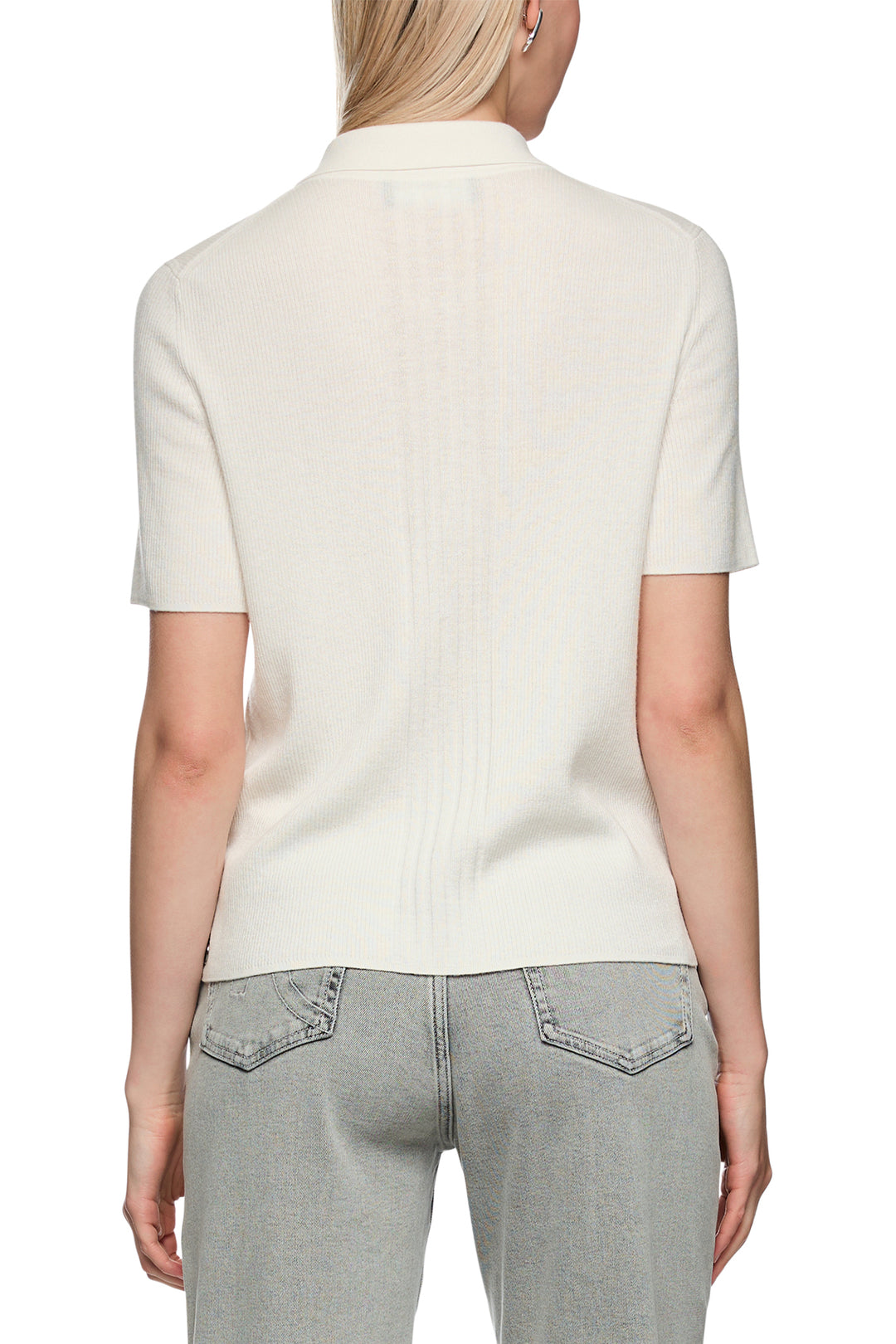 Marc Cain Sports AS 53.10 M80 110 Off White Knitted Polo Top