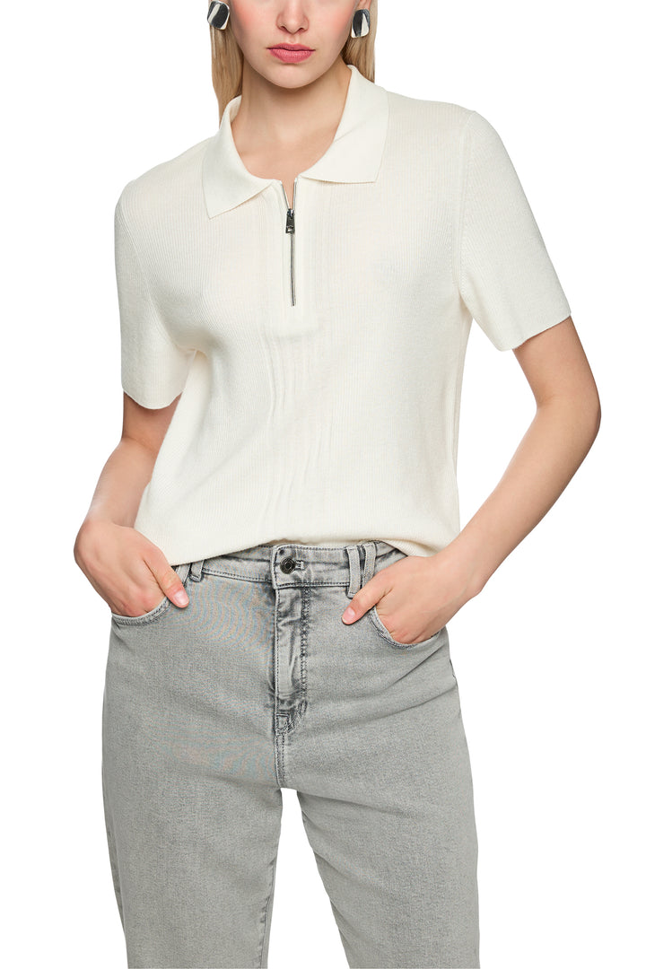 Marc Cain Sports AS 53.10 M80 110 Off White Knitted Polo Top