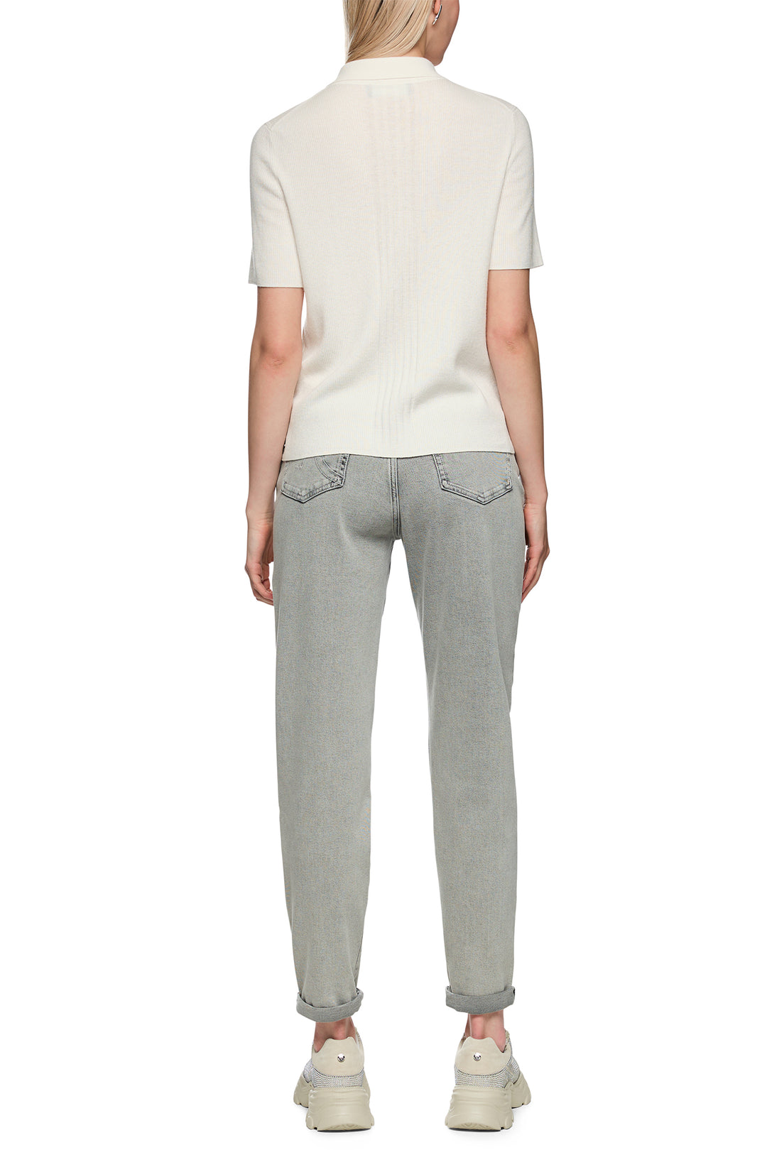 Marc Cain Sports AS 53.10 M80 110 Off White Knitted Polo Top