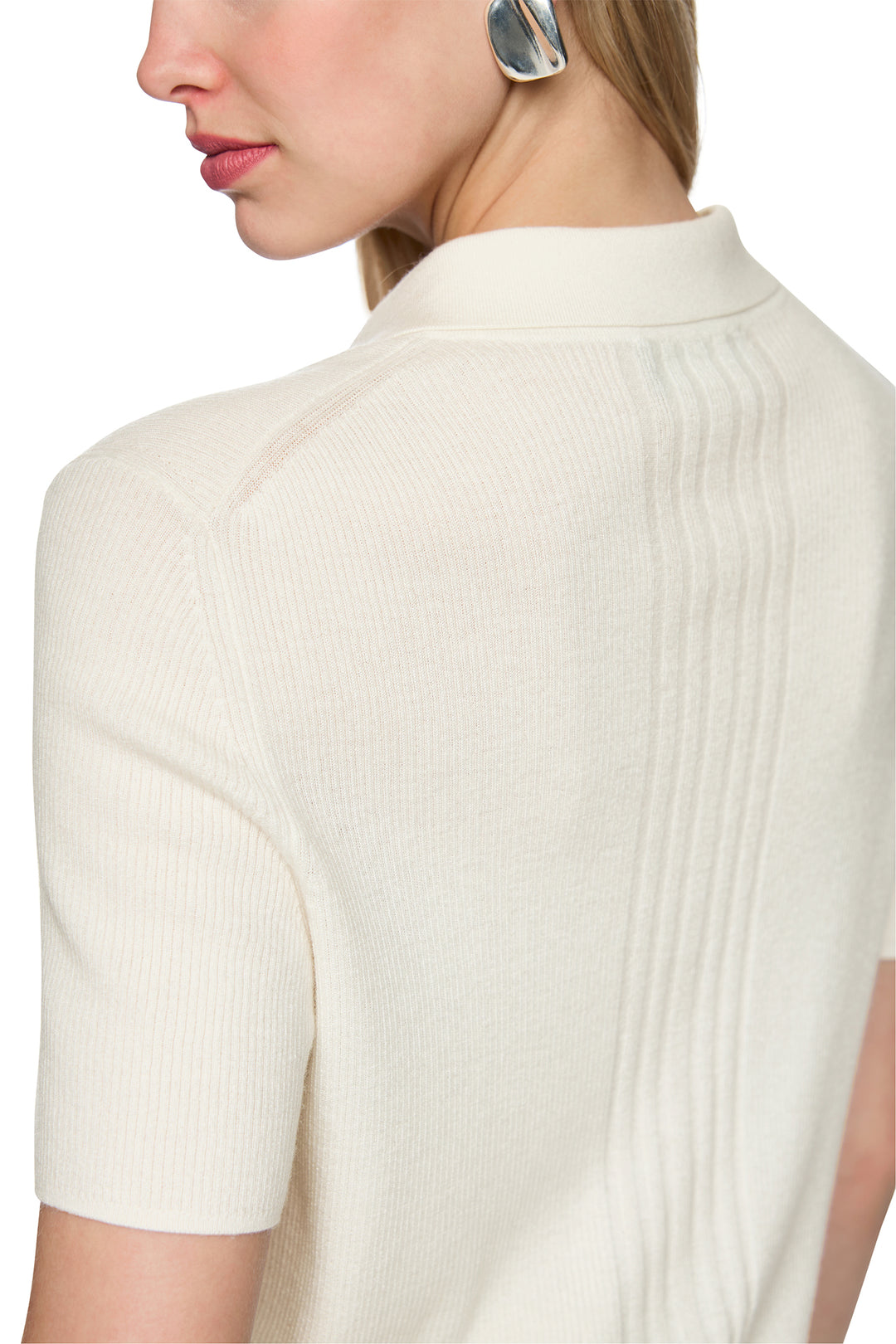 Marc Cain Sports AS 53.10 M80 110 Off White Knitted Polo Top