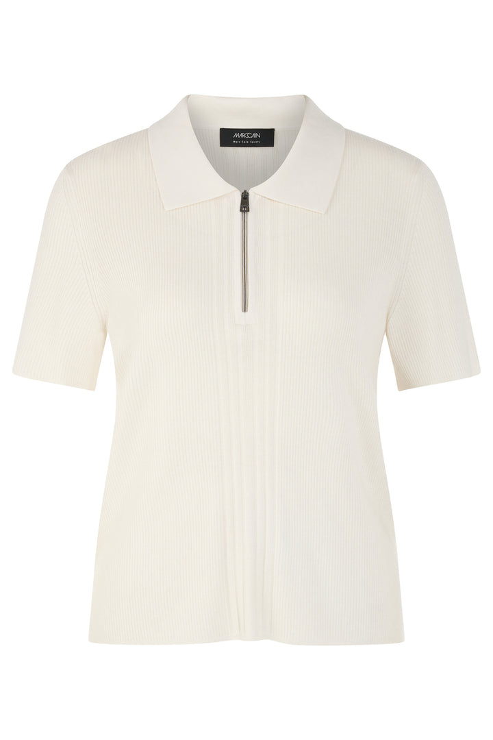 Marc Cain Sports AS 53.10 M80 110 Off White Knitted Polo Top