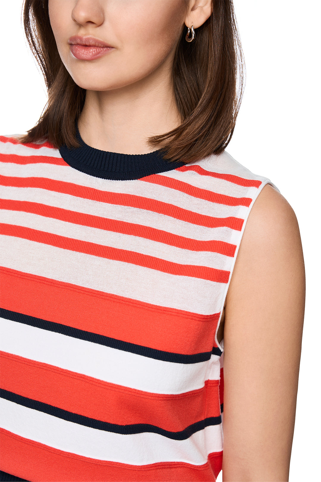 Marc Cain Sports AS 61.07 M26 223 Bright Tomato Red Stripe Tank Top