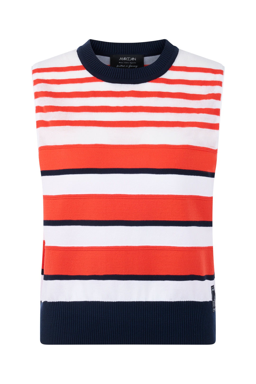 Marc Cain Sports AS 61.07 M26 223 Bright Tomato Red Stripe Tank Top