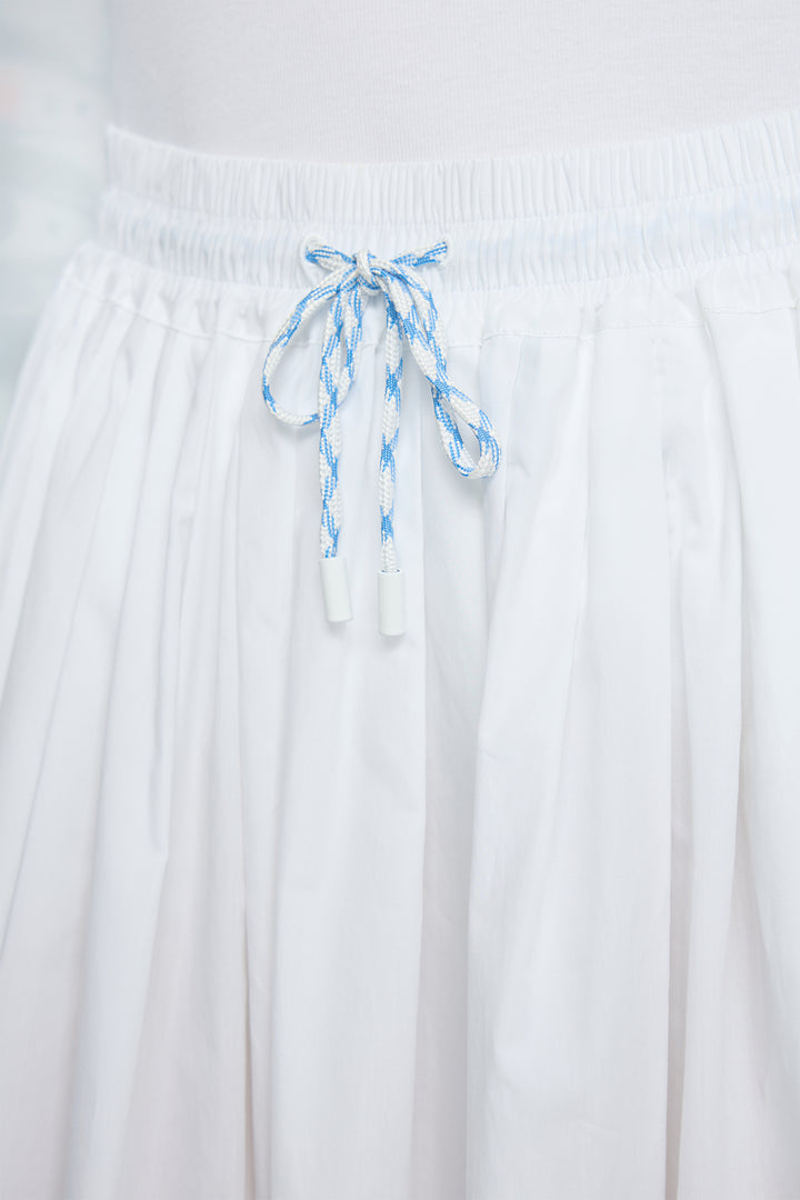 Marc Cain Sports AS 71.13 W85 100 White Cotton Maxi Skirt