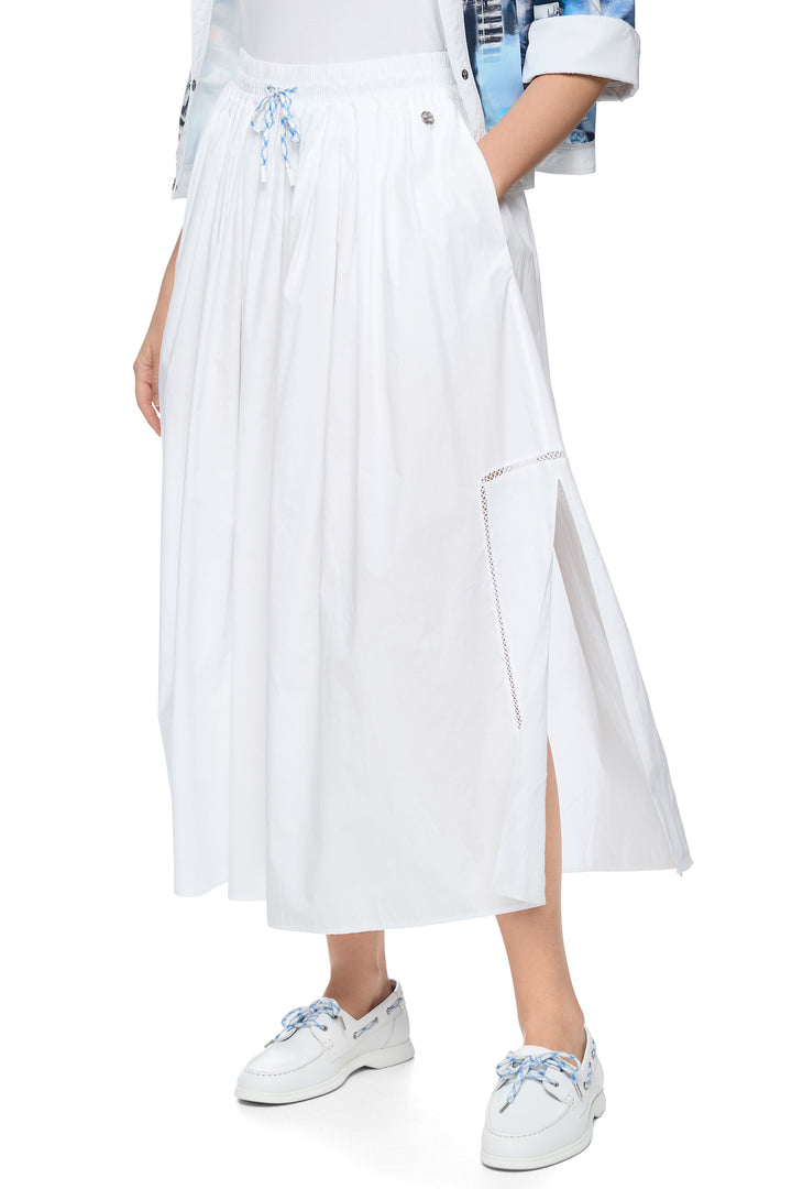 Marc Cain Sports AS 71.13 W85 100 White Cotton Maxi Skirt