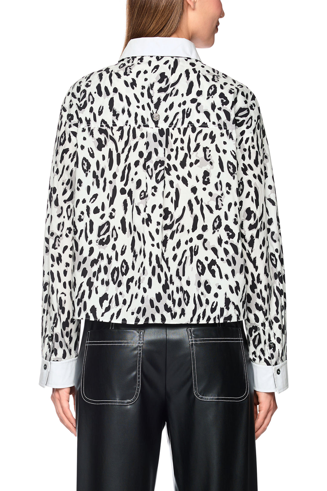 Marc Cain Sports Benga White Woven Blouse, back view