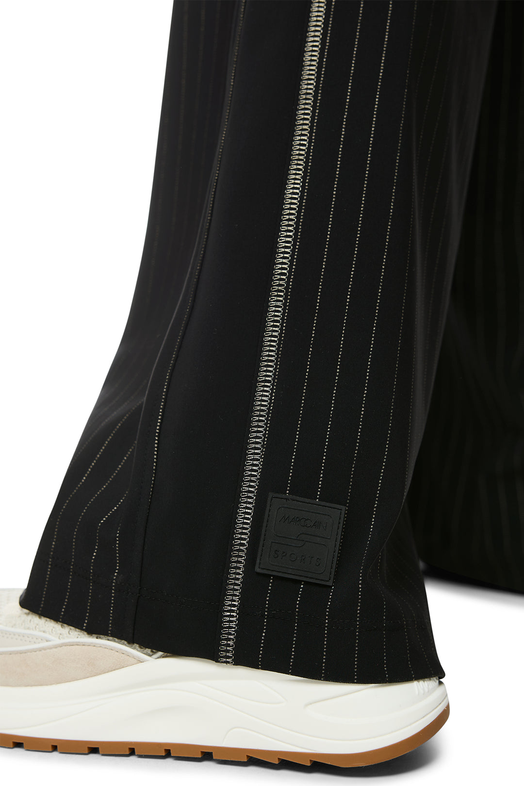 Marc Cain Sports Black &amp; Smoke Pinstripe Jersey Trousers BS 81.24 J41