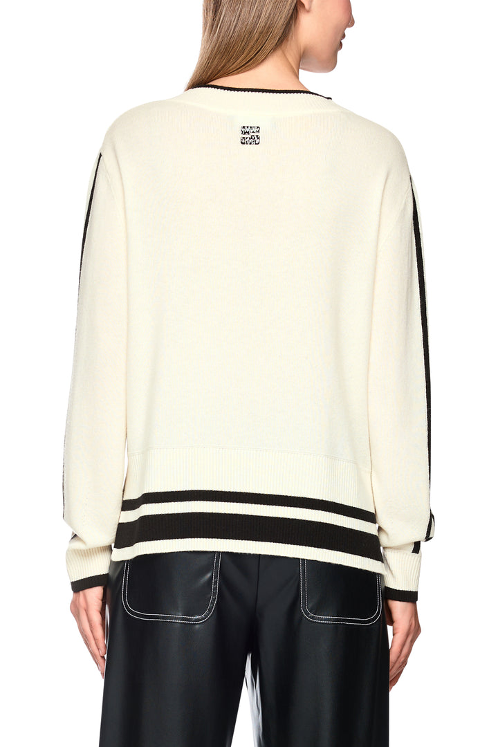 Marc Cain Sports Black &amp; White Knit Jumper, back view