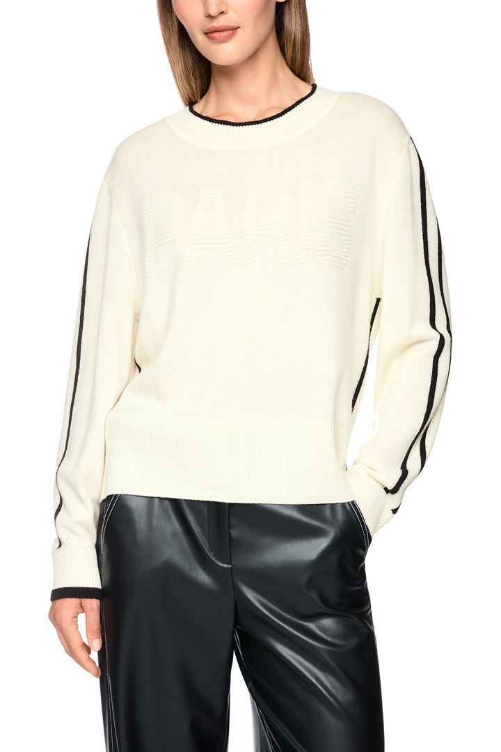 Marc Cain Sports Black &amp; White Knit Jumper, front view