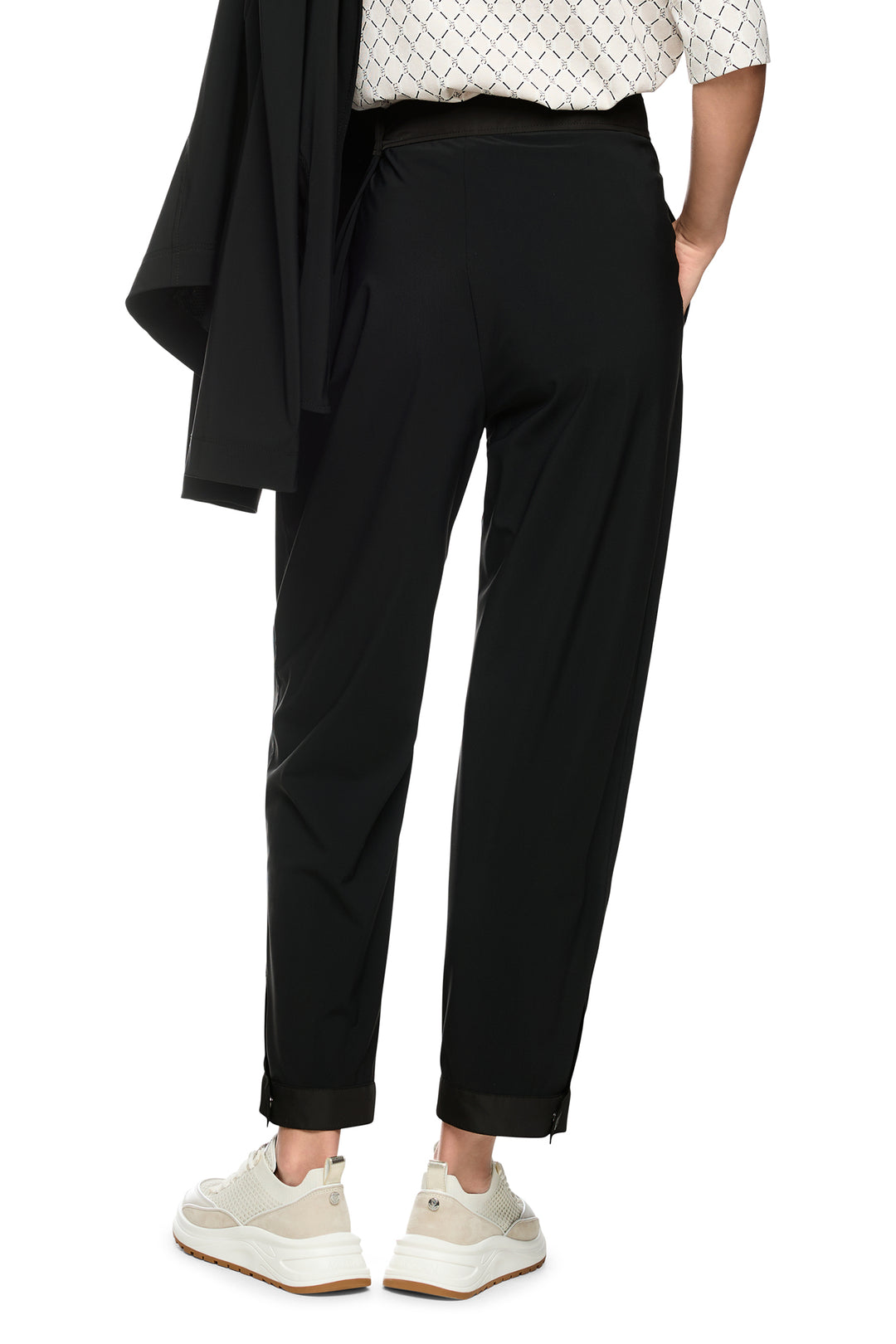 Marc Cain Sports Black Cropped Trousers BS 81.05 J40