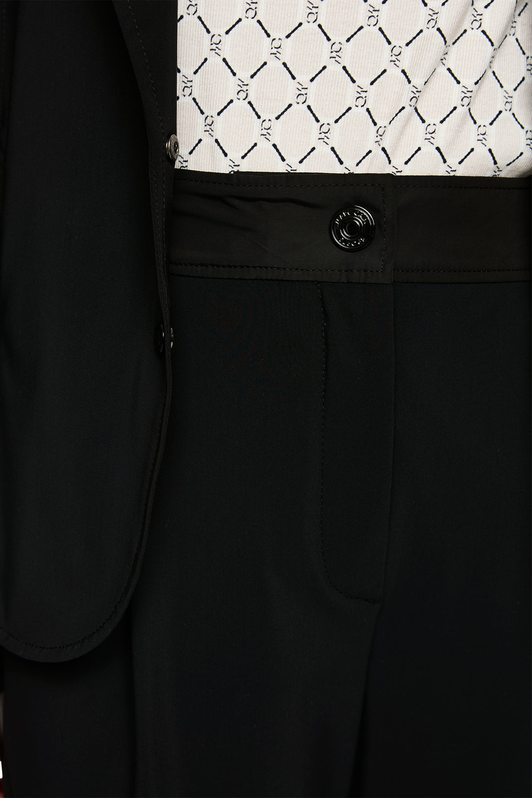 Marc Cain Sports Black Cropped Trousers BS 81.05 J40