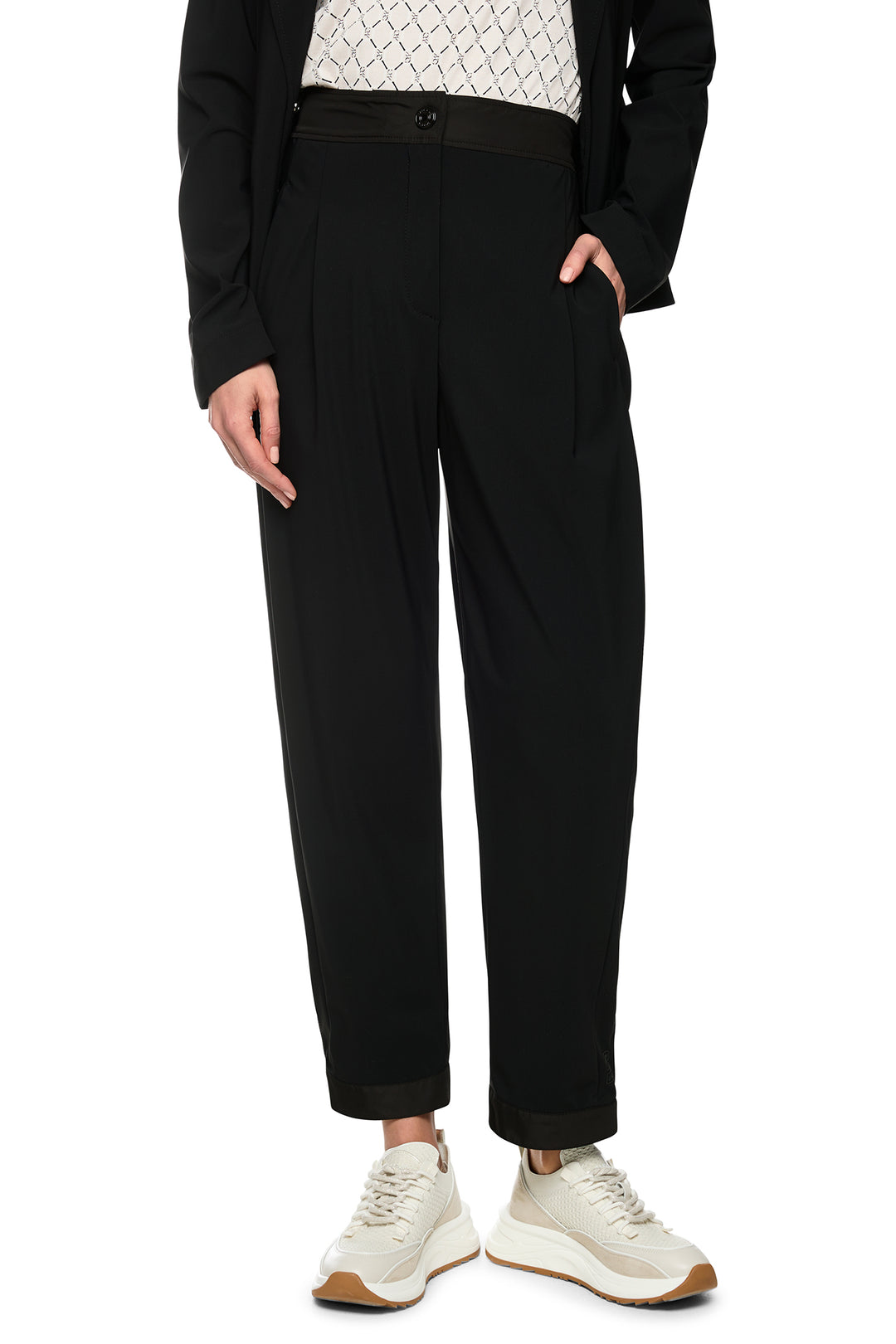 Marc Cain Sports Black Cropped Trousers BS 81.05 J40