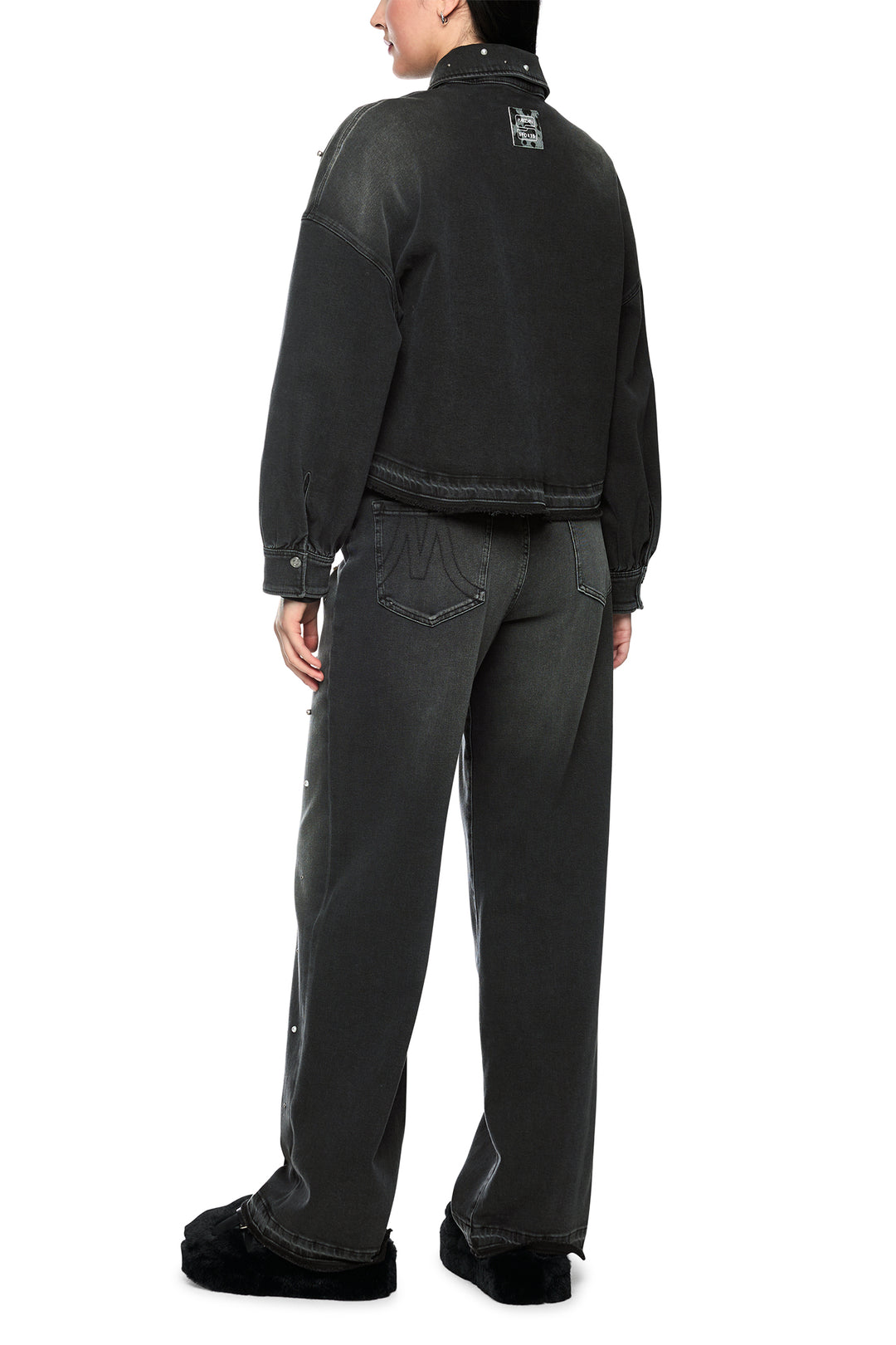 Marc Cain Sports Black Denim Jacket, full length back view