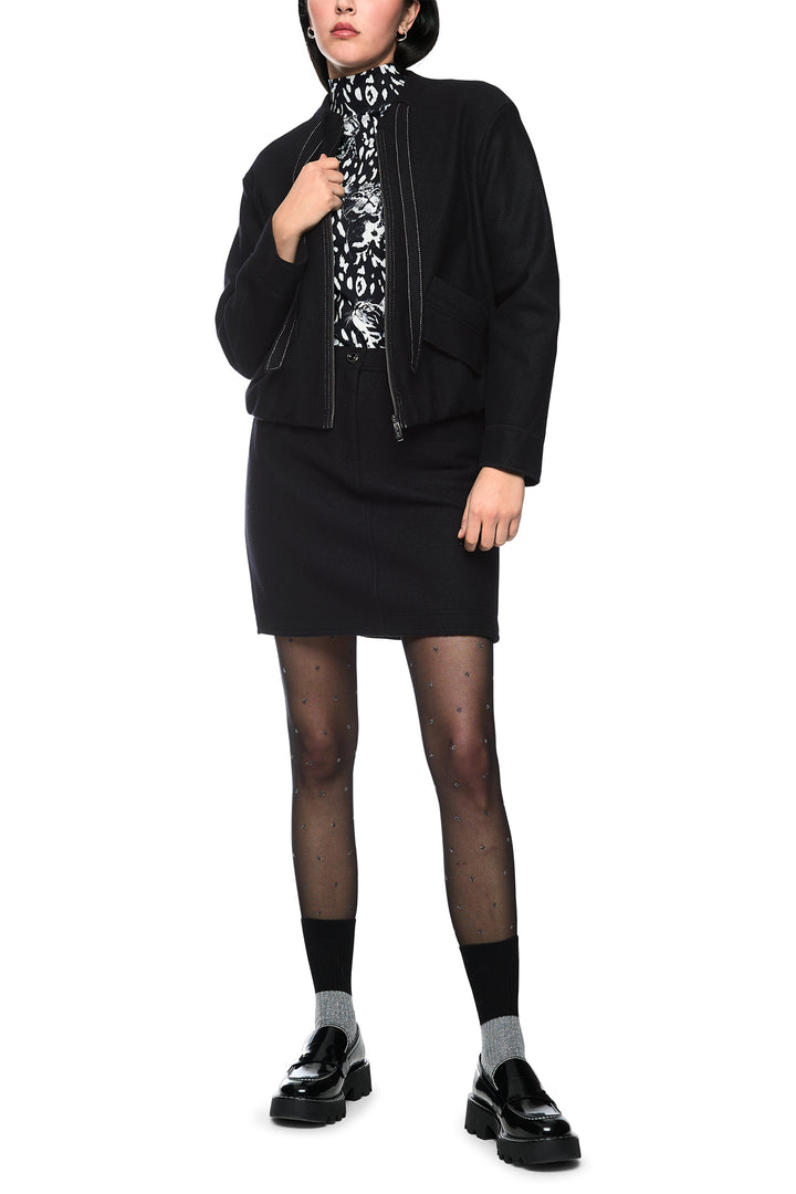 Marc Cain Sports Black Jersey Jacket, full length front view