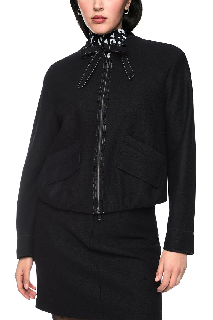 Marc Cain Sports Black Jersey Jacket, front view