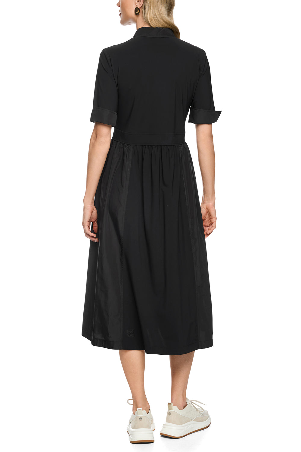 Marc Cain Sports black jersey midi shirt dress at Olivia Grace Fashion