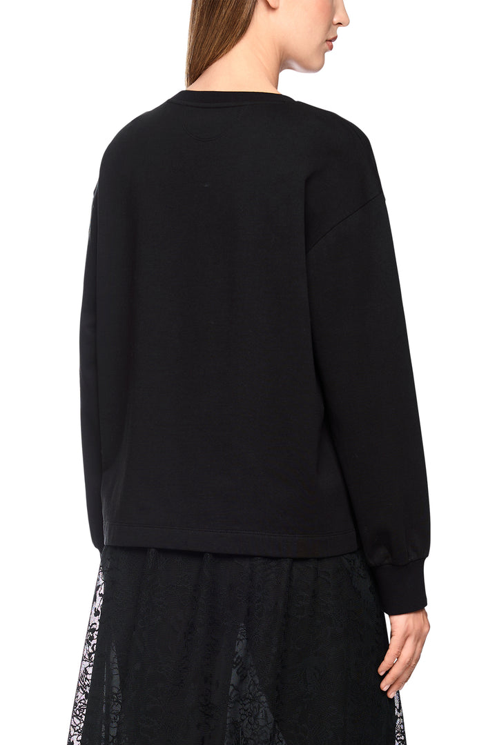 Marc Cain Sports Black Jersey Sweatshirt, back view