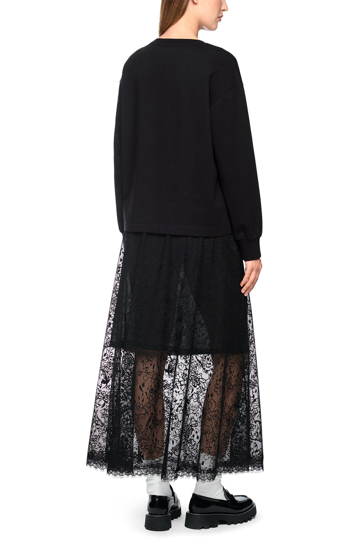 Marc Cain Sports Black Jersey Sweatshirt, full length back view