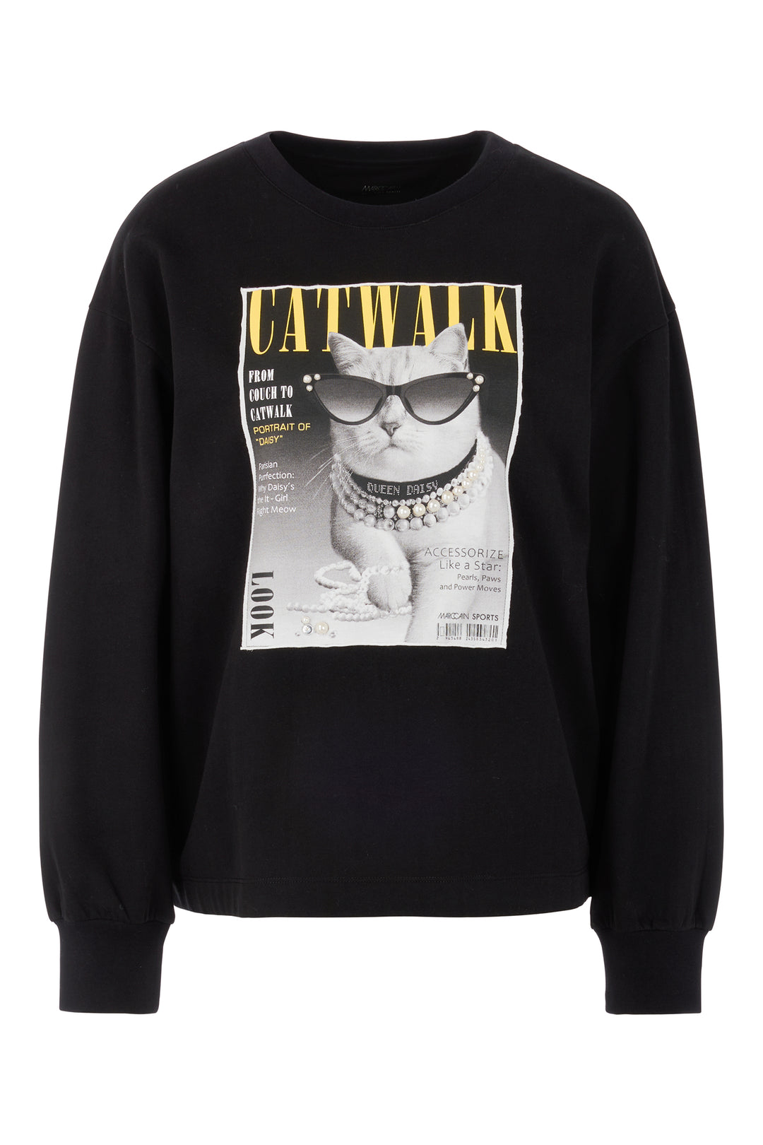 Marc Cain Sports Black Jersey Sweatshirt, product shot