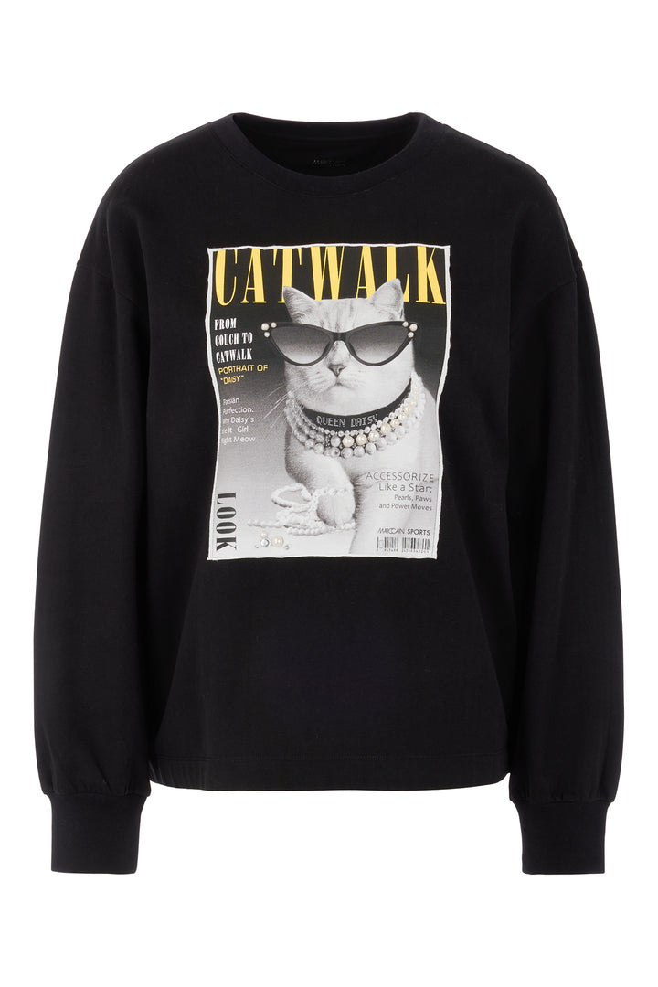 Marc Cain Sports Black Jersey Sweatshirt, product shot