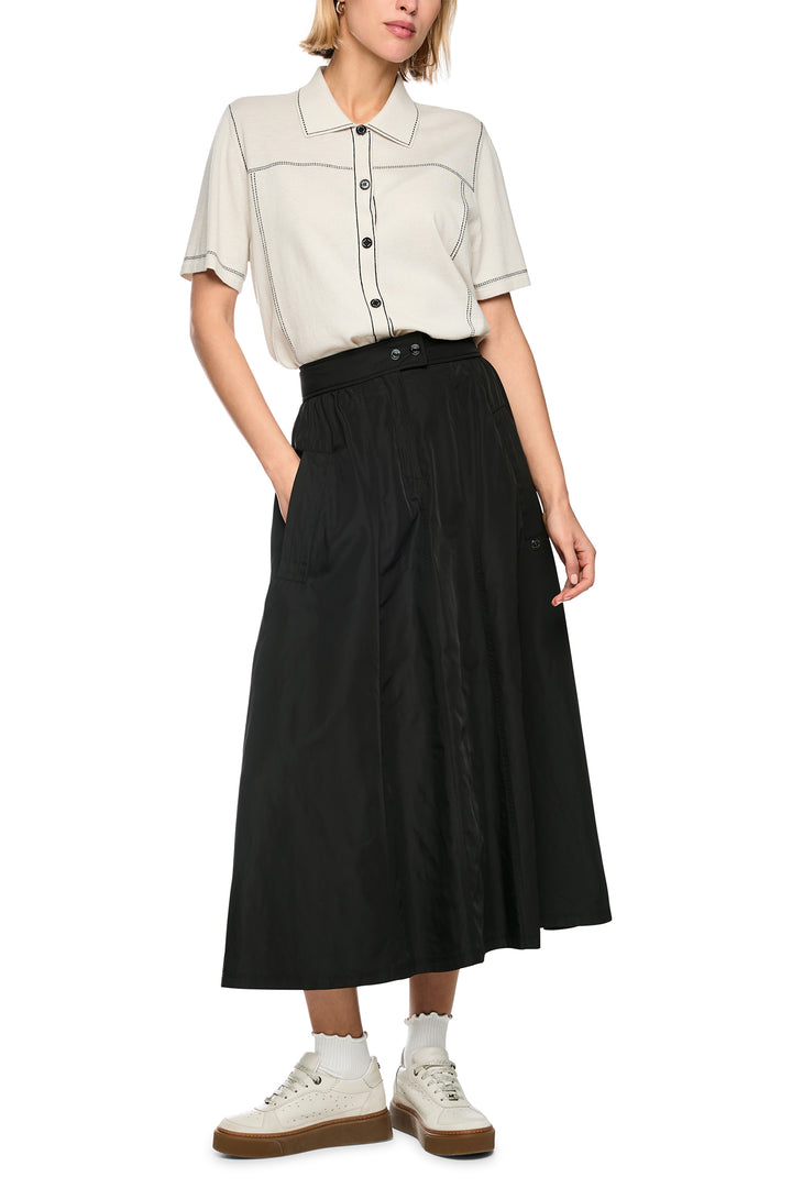 Marc Cain Sports black woven midi skirt at Olivia Grace Fashion