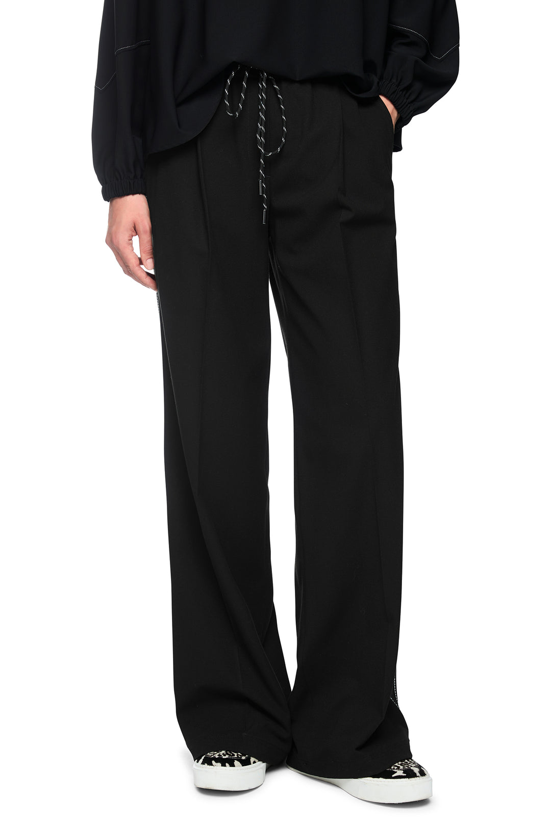 Marc Cain Sports Black Woven Trousers, front view