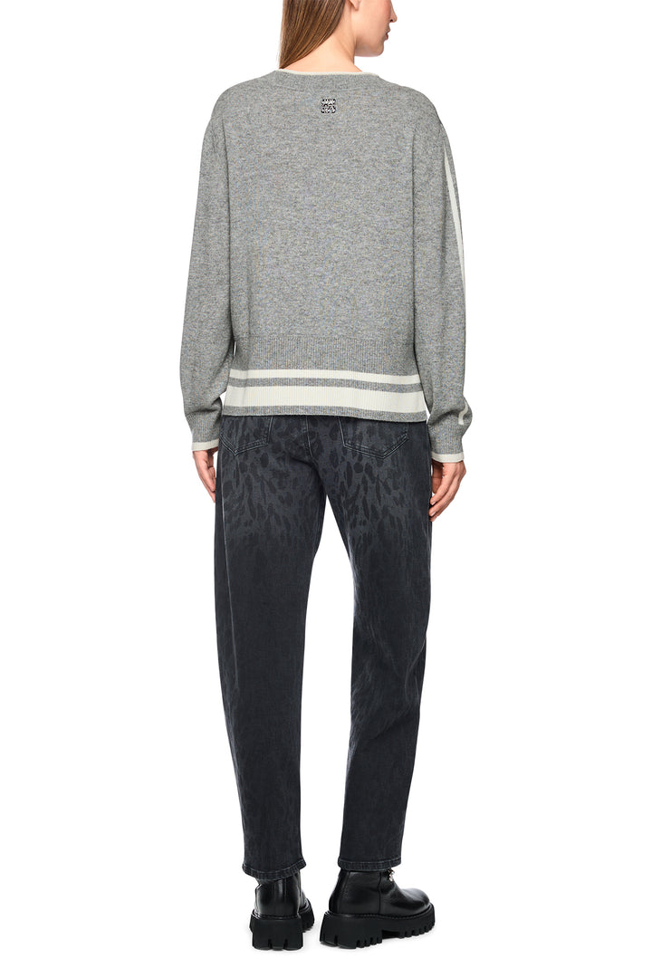 Marc Cain Sports Grey Knit Jumper, full length back view